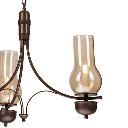 Brilagi - LED Люстра на ланцюгу COTTAGE 3xE14/40W/230V дуб/коричневий