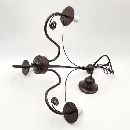 Brilagi - LED Люстра на ланцюгу COTTAGE 3xE14/40W/230V коричневий/білий