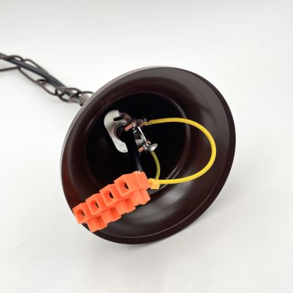 Brilagi - LED Люстра на ланцюгу COTTAGE 3xE14/40W/230V коричневий/білий