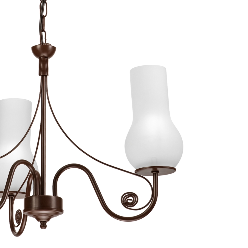 Brilagi - LED Люстра на ланцюгу COTTAGE 3xE14/40W/230V коричневий/білий