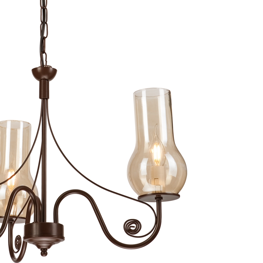 Brilagi - LED Люстра на ланцюгу COTTAGE 3xE14/40W/230V коричневий