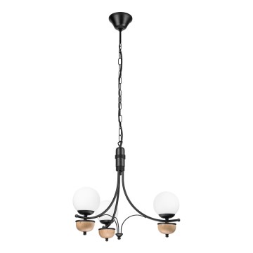 Brilagi - LED Люстра на ланцюгу COTTAGE 3xG9/40W/230V бук/білий