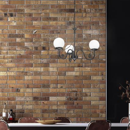 Brilagi - LED Люстра на ланцюгу COTTAGE 3xG9/40W/230V чорний/білий