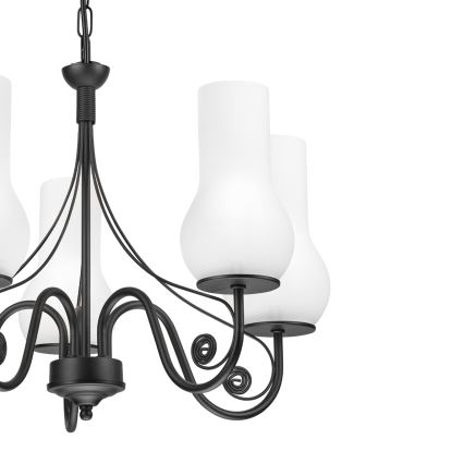 Brilagi - LED Люстра на ланцюгу COTTAGE 5xE14/40W/230V чорний/білий