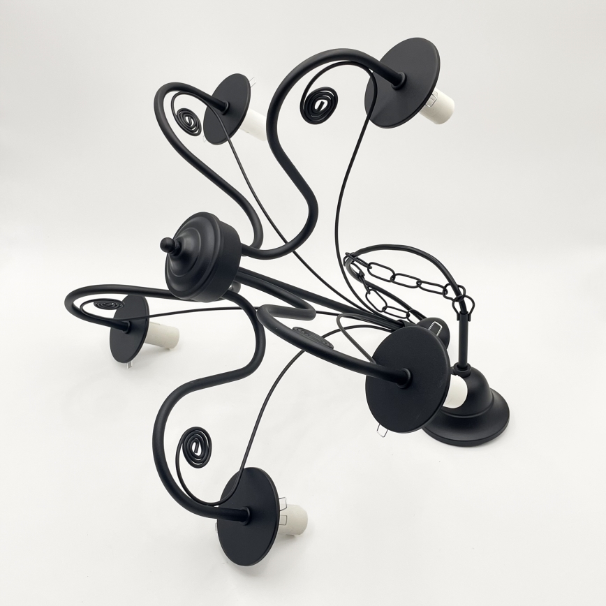 Brilagi - LED Люстра на ланцюгу COTTAGE 5xE14/40W/230V чорний/білий