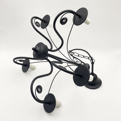 Brilagi - LED Люстра на ланцюгу COTTAGE 5xE14/40W/230V чорний/коричневий