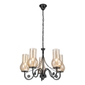 Brilagi - LED Люстра на ланцюгу COTTAGE 5xE14/40W/230V чорний/коричневий