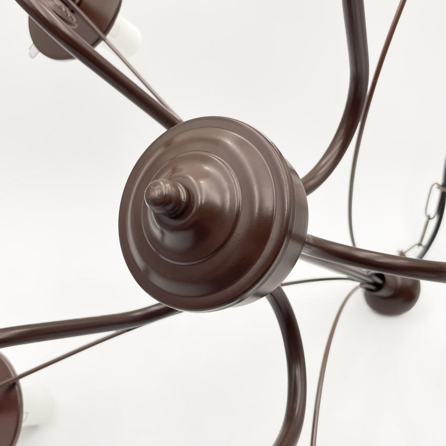 Brilagi - LED Люстра на ланцюгу COTTAGE 5xE14/40W/230V коричневий/білий