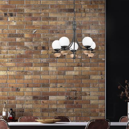 Brilagi - LED Люстра на ланцюгу COTTAGE 5xG9/40W/230V бук/білий
