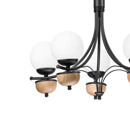 Brilagi - LED Люстра на ланцюгу COTTAGE 5xG9/40W/230V бук/білий