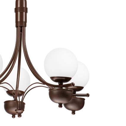Brilagi - LED Люстра на ланцюгу COTTAGE 5xG9/40W/230V дуб/білий