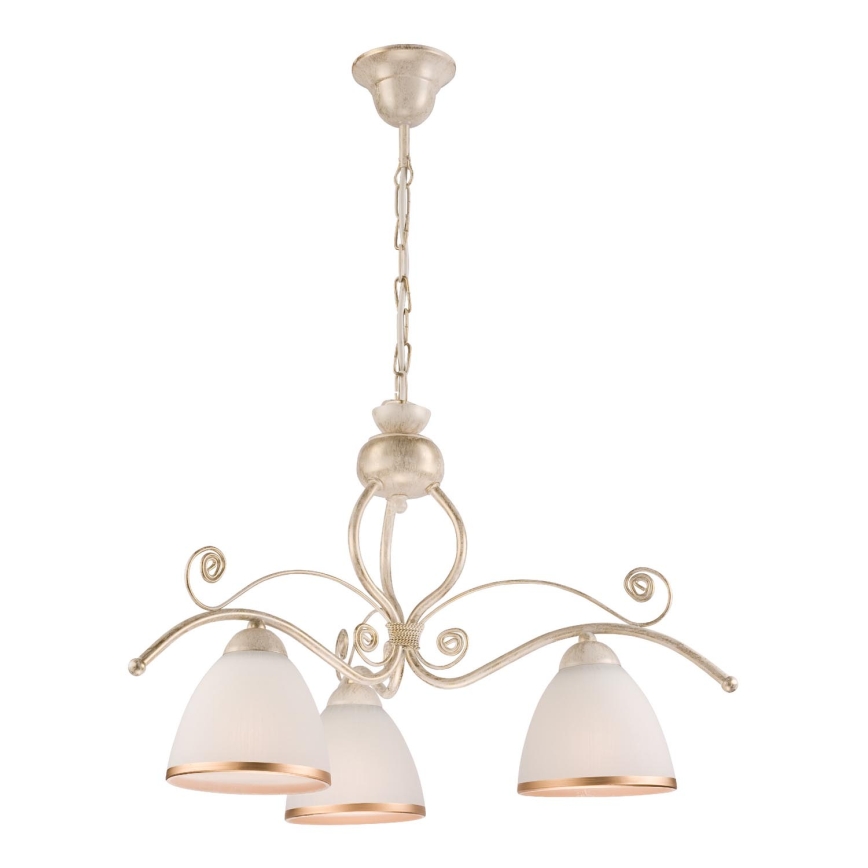 Brilagi - LED люстра на ланцюзі ANTICO 3xE27/60W/230V 3000K біла патина