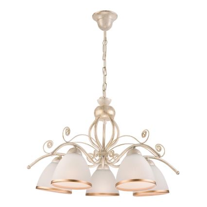 Brilagi - LED-люстра на ланцюзі ANTICO 5xE27/60W/230V 3000K біла патина