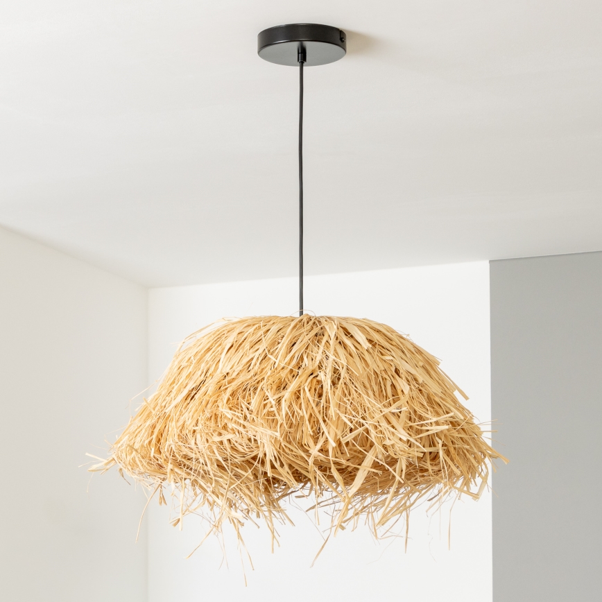 Brilagi - LED-люстра на подвесе CERIA BOHO 1xE27/40W/230V Ø 40 см, рафия