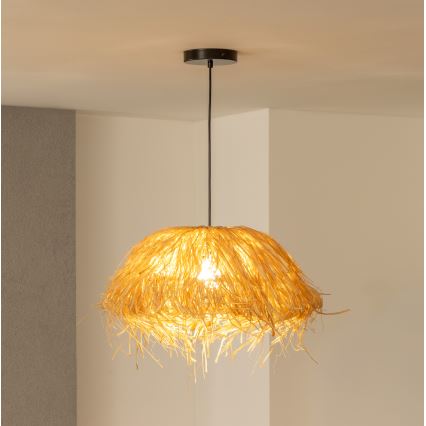 Brilagi - LED-люстра на подвесе CERIA BOHO 1xE27/40W/230V Ø 40 см, рафия