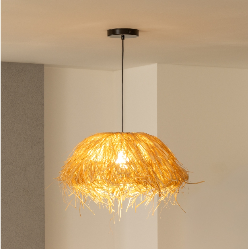 Brilagi - LED-люстра на подвесе CERIA BOHO 1xE27/40W/230V Ø 40 см, рафия