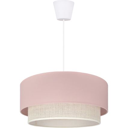 Brilagi - LED-люстра на шнуре BOHO BOBO 1xE27/60W/230V диам. 40 см розовый/кремовый