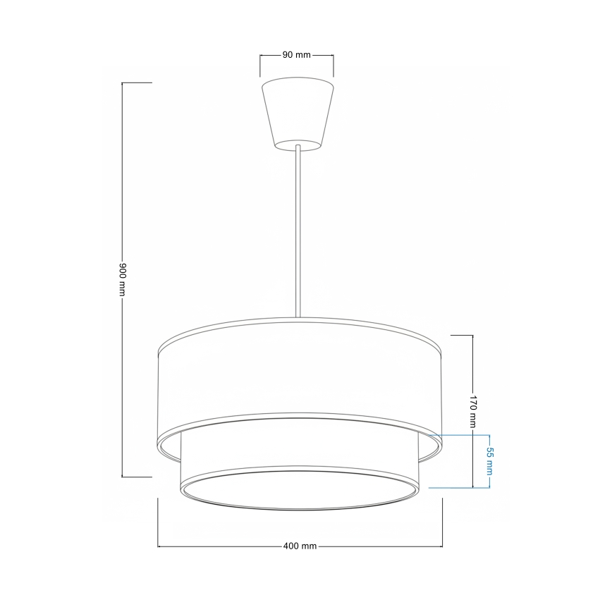 Brilagi - LED-люстра на шнуре BOHO BOBO 1xE27/60W/230V диам. 40 см розовый/кремовый
