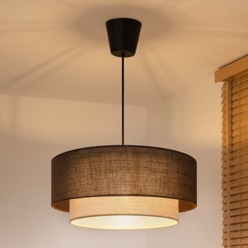 Brilagi - LED-люстра на шнуре BOHO ECO 1xE27/10W/230V Ø 40 см коричневый/кремовый