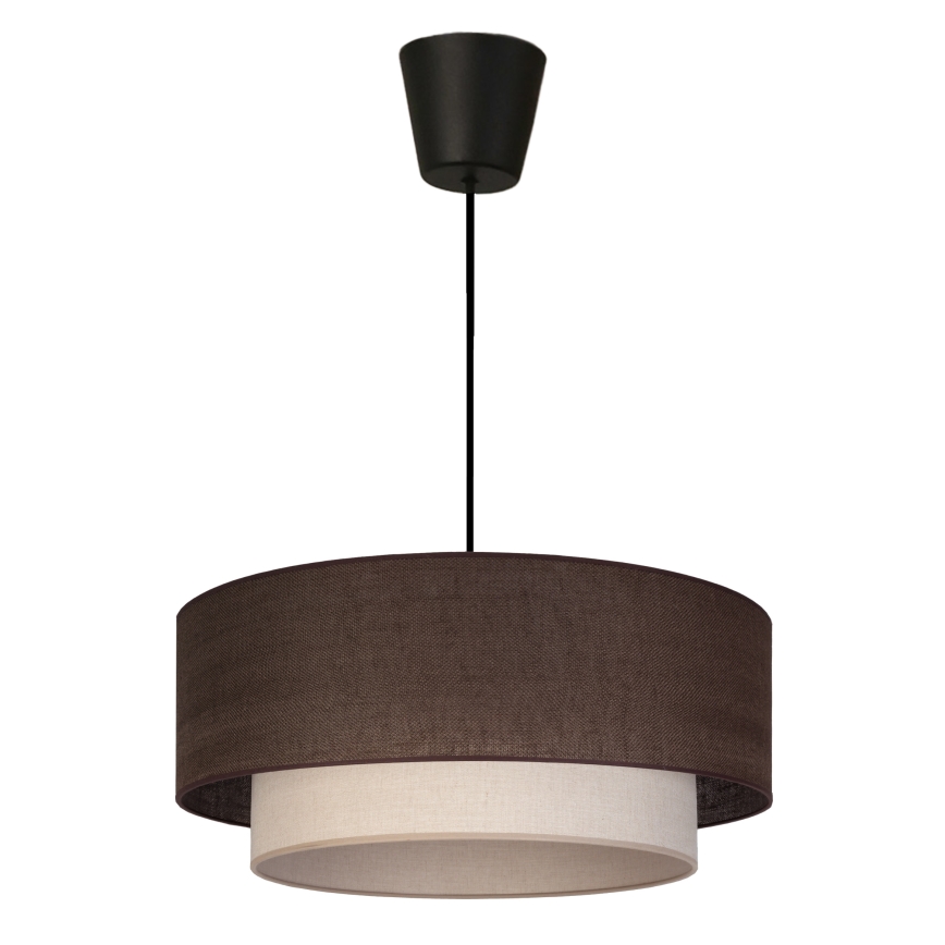 Brilagi - LED-люстра на шнуре BOHO ECO 1xE27/10W/230V Ø 40 см коричневый/кремовый