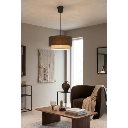 Brilagi - LED люстра на шнурі BOHO ECO 1xE27/10W/230V діам. 40 см коричнева/кремова