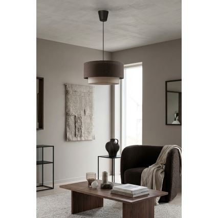Brilagi - LED люстра на шнурі BOHO ECO 1xE27/10W/230V діам. 40 см коричнева/кремова
