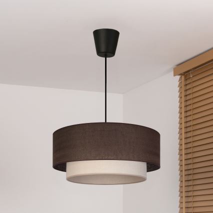 Brilagi - LED люстра на шнурі BOHO ECO 1xE27/10W/230V діам. 40 см коричнева/кремова