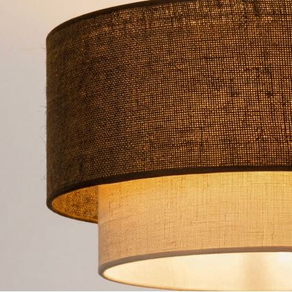 Brilagi - LED люстра на шнурі BOHO ECO 1xE27/10W/230V діам. 40 см коричнева/кремова