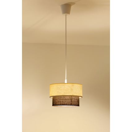 Brilagi - LED люстра на шнурі BOHO STYLE 1xE27/15W/230V, діаметр 25 см, кремовий/коричневий