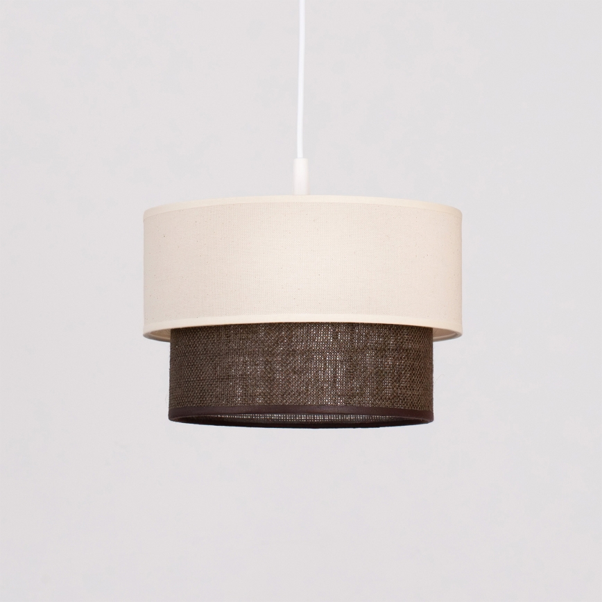 Brilagi - LED люстра на шнурі BOHO STYLE 1xE27/15W/230V, діаметр 25 см, кремовий/коричневий
