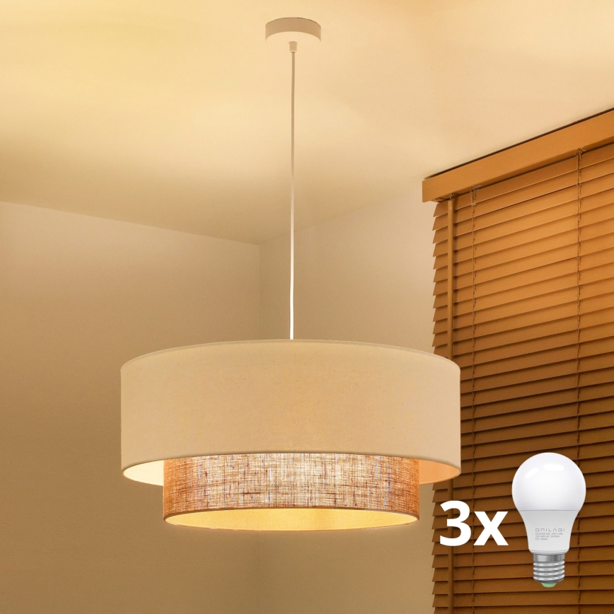 Brilagi - LED-люстра на шнурі BOHO STYLE 3xE27/15W/230V діаметр 60 см