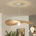 Brilagi - LED-люстра на шнурі CERIA BOHO 1xE27/40W/230V, діам. 80 см, абажур з рафії