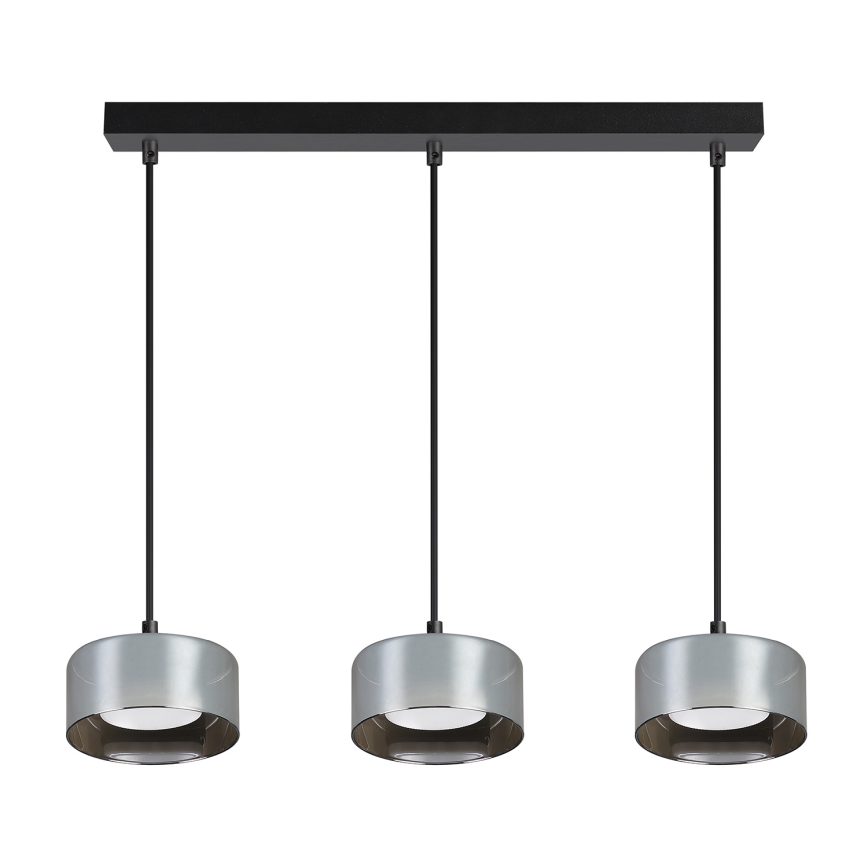 Brilagi - LED Люстра на тросах AURA LUX 3xGX53/30W/230V черный/дымчатый