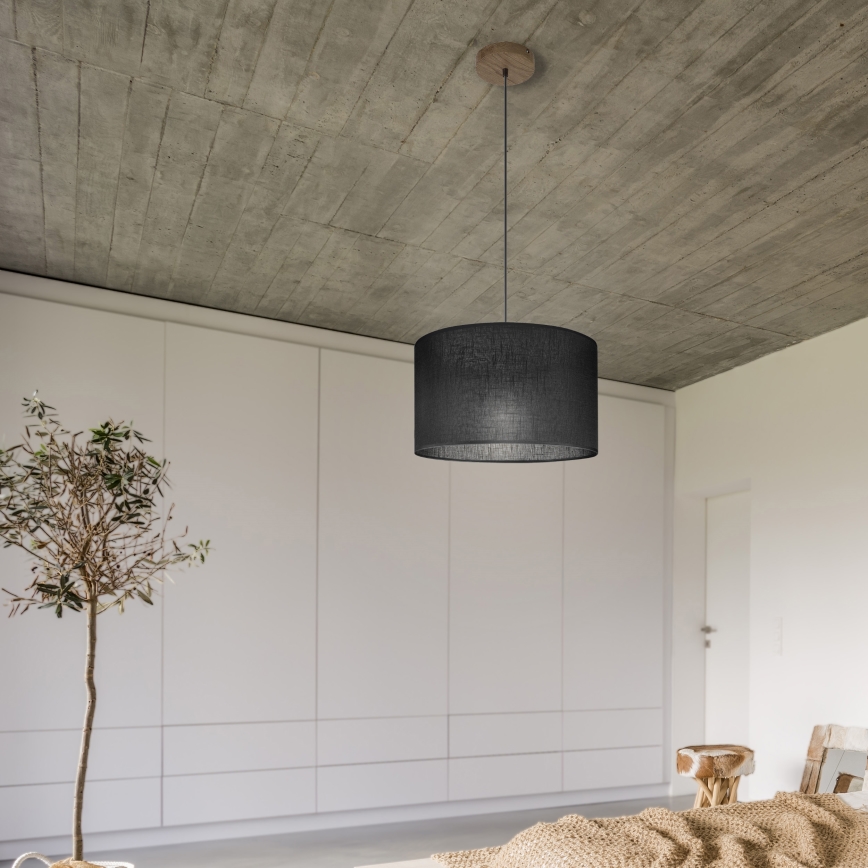 Brilagi - LED Люстра на тросе ANTHONY 1xE27/60W/230V дуб орех/черный