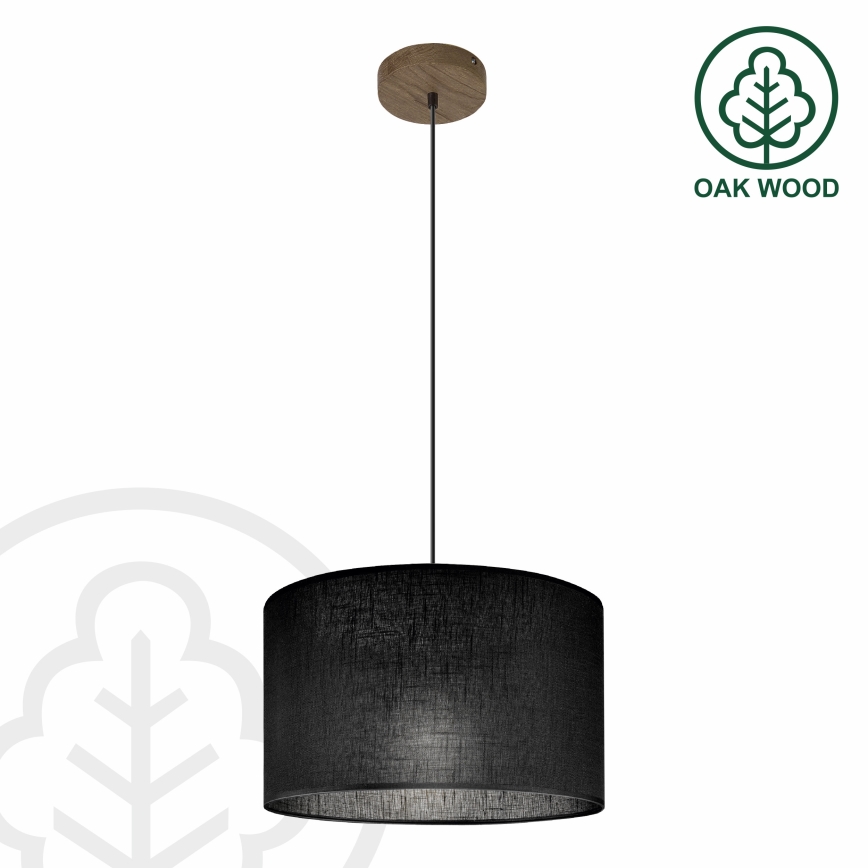 Brilagi - LED Люстра на тросе ANTHONY 1xE27/60W/230V дуб орех/черный