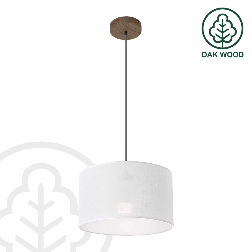 Brilagi - LED Люстра на тросе ANTHONY 1xE27/60W/230V дуб орех/белый
