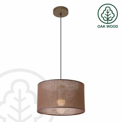 Brilagi - LED Люстра на тросе ANTHONY 1xE27/60W/230V дуб орех/коричневый