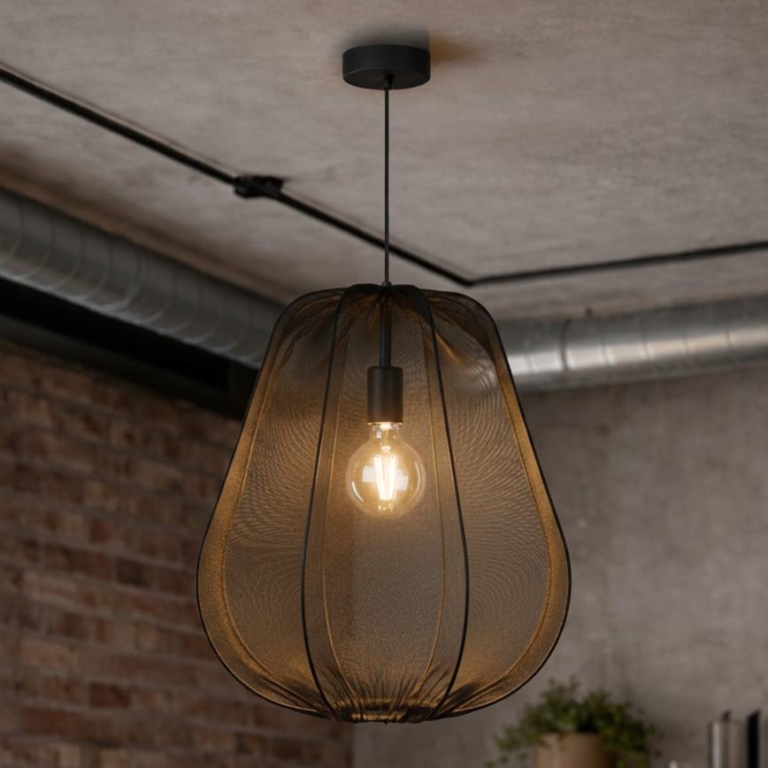Brilagi - LED-люстра на тросе ARVEN 1xE27/8W/230V диаметр 37 см чёрная