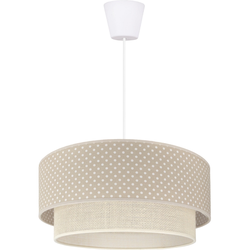 Brilagi-LED Люстра на тросе BOHO BOBO 1xE27/60W/230V, диаметр 40 см, в горошек, бежево-кремовая.