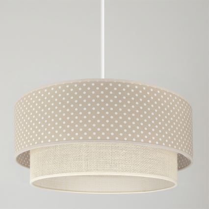 Brilagi-LED Люстра на тросе BOHO BOBO 1xE27/60W/230V, диаметр 40 см, в горошек, бежево-кремовая.