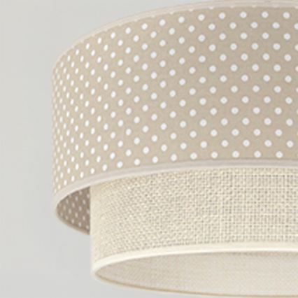 Brilagi-LED Люстра на тросе BOHO BOBO 1xE27/60W/230V, диаметр 40 см, в горошек, бежево-кремовая.