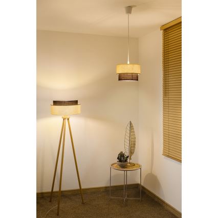 Brilagi - LED-люстра на тросе BOHO STYLE 1xE27/15W/230V диаметр 25 см кремовая/коричневая