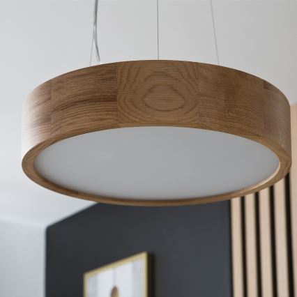 Brilagi - LED-люстра на тросе CARVALHO 2xE27/15W/230V дуб диаметр 37 см