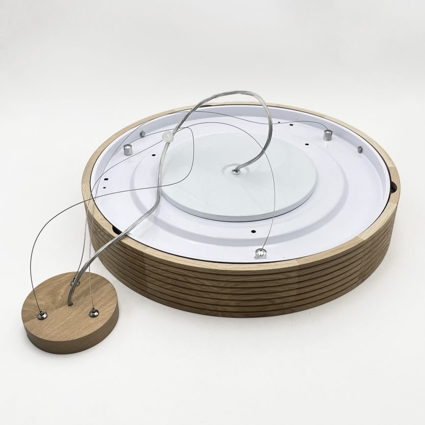 Brilagi - LED люстра на тросе CARVALHO MODERN 3xE27/60W/230V дуб, диаметр 47,5 см