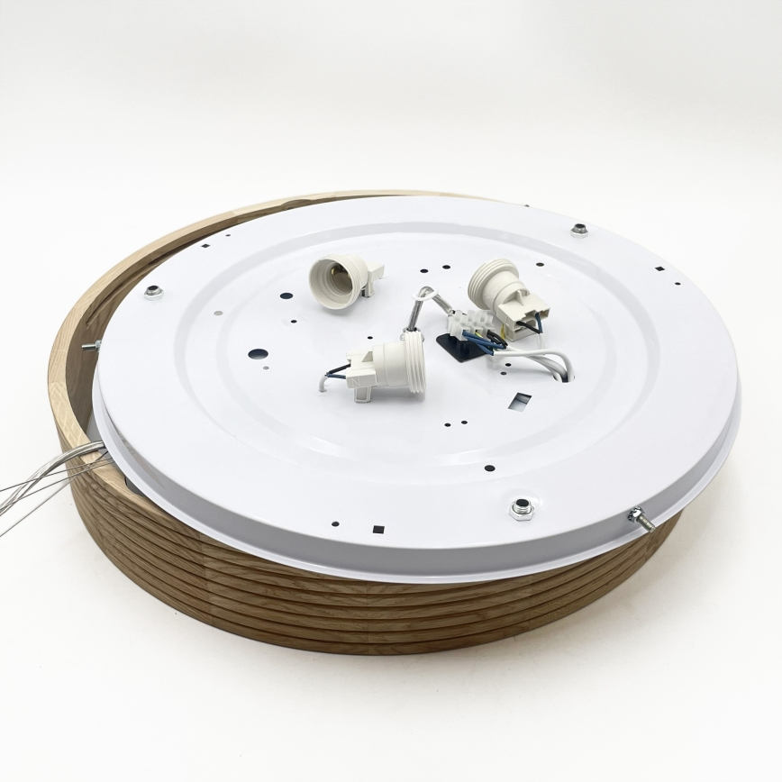 Brilagi - LED люстра на тросе CARVALHO MODERN 3xE27/60W/230V дуб, диаметр 47,5 см