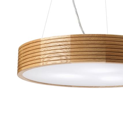 Brilagi - LED люстра на тросе CARVALHO MODERN 3xE27/60W/230V дуб, диаметр 47,5 см