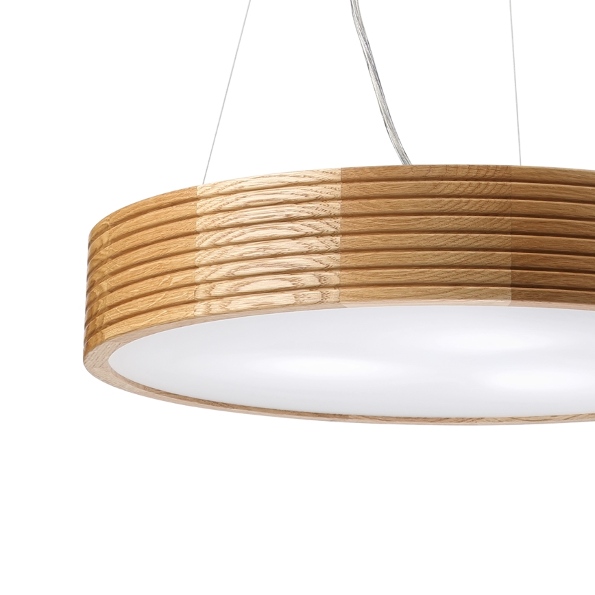 Brilagi - LED люстра на тросе CARVALHO MODERN 3xE27/60W/230V дуб, диаметр 47,5 см