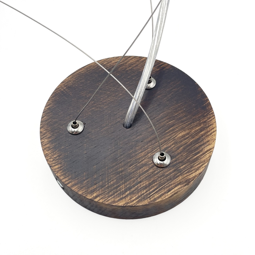 Brilagi - LED-люстра на тросе CARVALHO SMOKEY 3xE27/60W/230V, дуб, диаметр 47,5 см