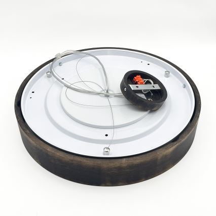 Brilagi - LED-люстра на тросе CARVALHO SMOKEY 3xE27/60W/230V, дуб, диаметр 47,5 см