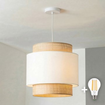 Brilagi - LED-люстра на тросе CERIA 1xE27/40W/230V, диаметр 40 см, бежевый/белый